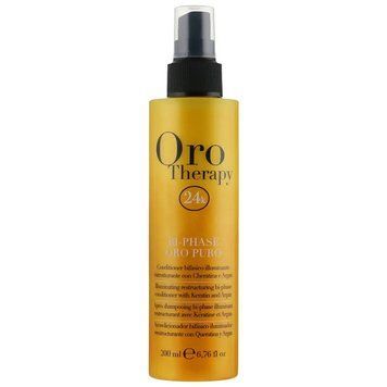 ORO THERAPY двухфазний спрей з кератином та колоїдним золотом,200 мл.Fanola 8032947863396 фото